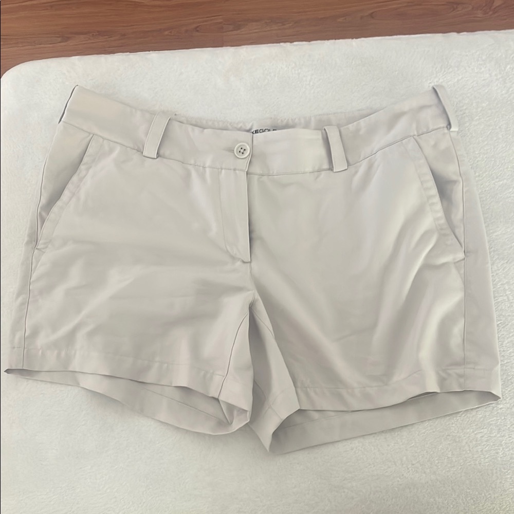 Nike Women's Athletic Shorts - Cream color. Size 14